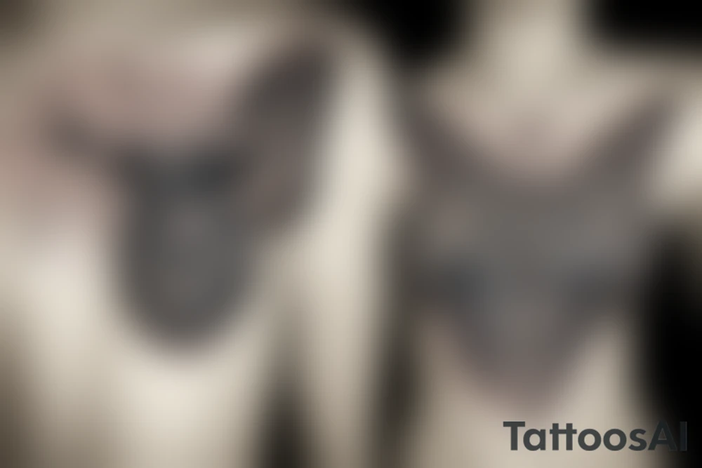 Butterfly skull tattoo idea