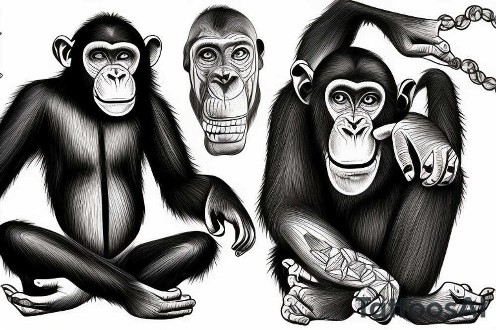 A chimpanzee tattoo idea