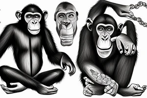 A chimpanzee tattoo idea