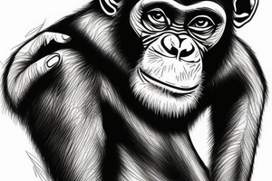 A chimpanzee tattoo idea