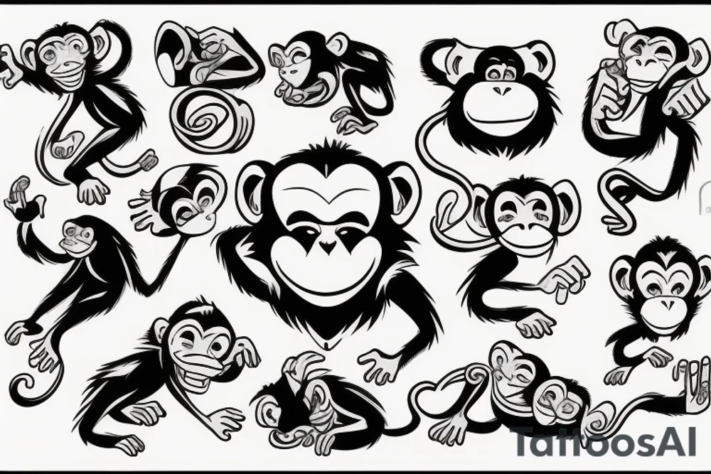 Man monkey tattoo idea