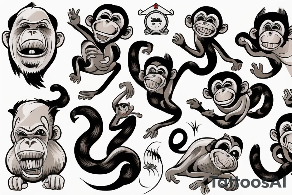 Man monkey tattoo idea