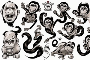 Man monkey tattoo idea