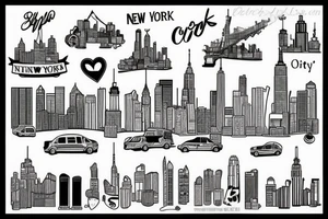 New York City skyline tattoo idea