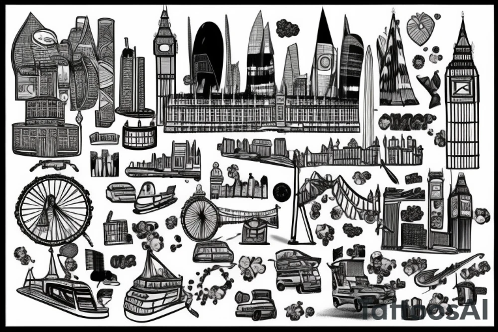 London skyline tattoo idea