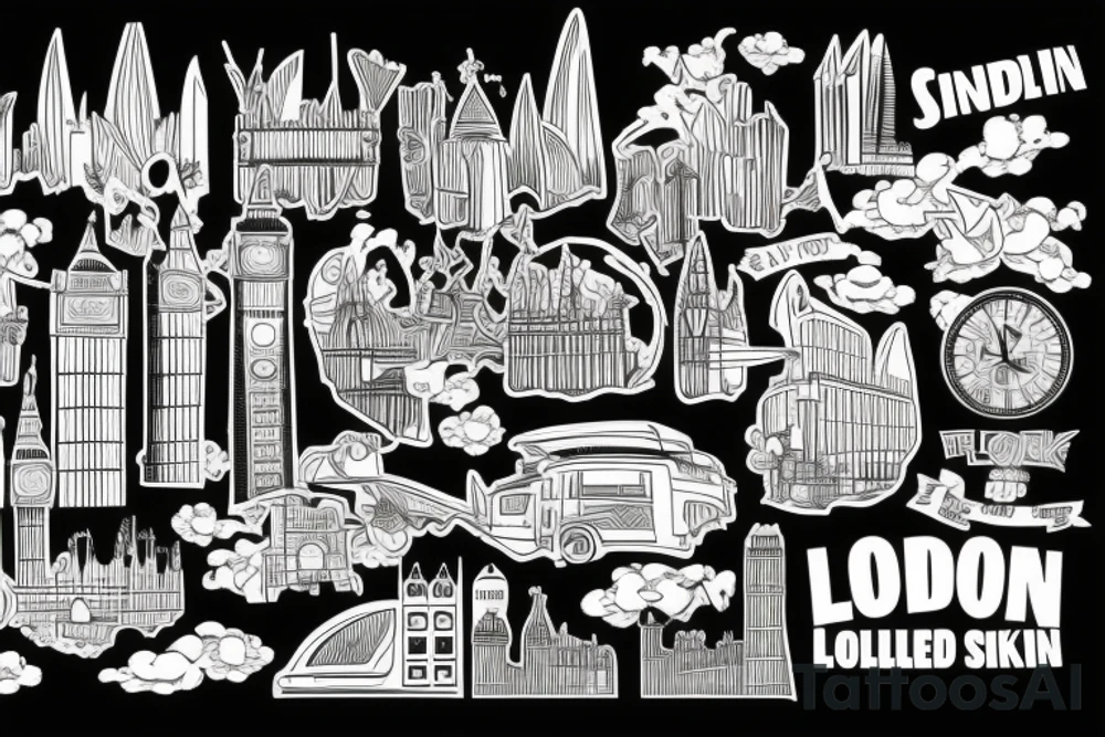 London skyline tattoo idea