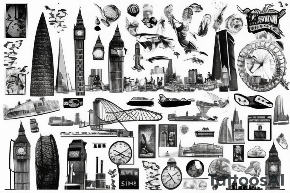London skyline tattoo idea