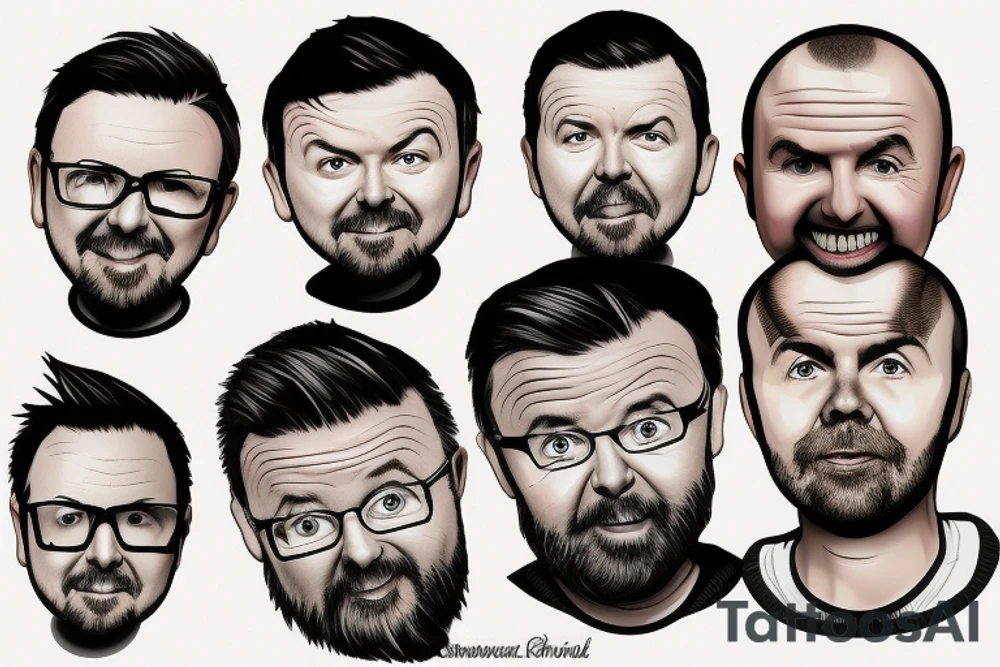Ricky Gervais, Stephen Merchant & Karl Pilkington tattoo idea