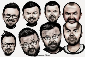 Ricky Gervais, Stephen Merchant & Karl Pilkington tattoo idea