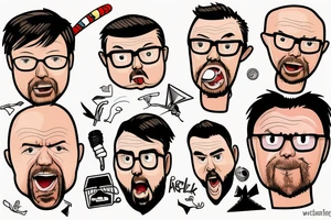 Ricky Gervais, Stephen Merchant & Karl Pilkington tattoo idea