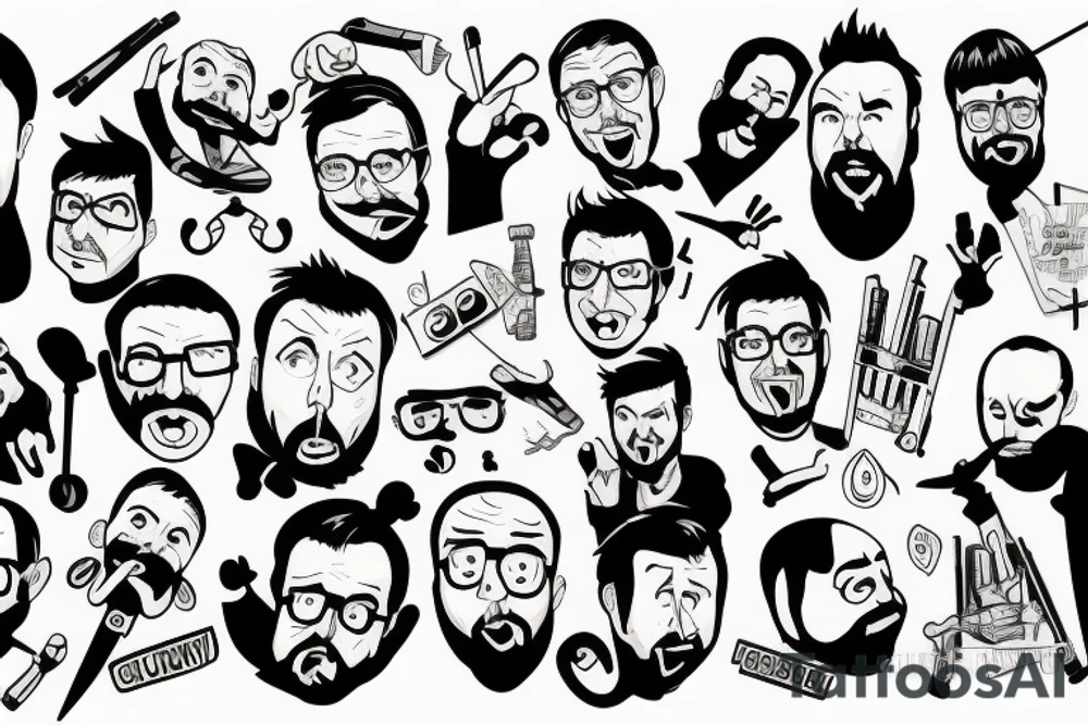 Ricky Gervais, Stephen Merchant & Karl Pilkington tattoo idea