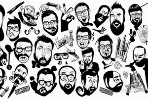 Ricky Gervais, Stephen Merchant & Karl Pilkington tattoo idea