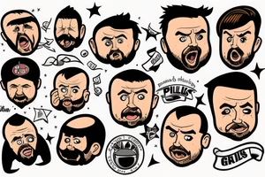 Ricky Gervais & Karl Pilkington tattoo idea