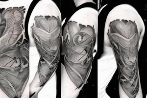 anatomical heart in a bird cage tattoo idea