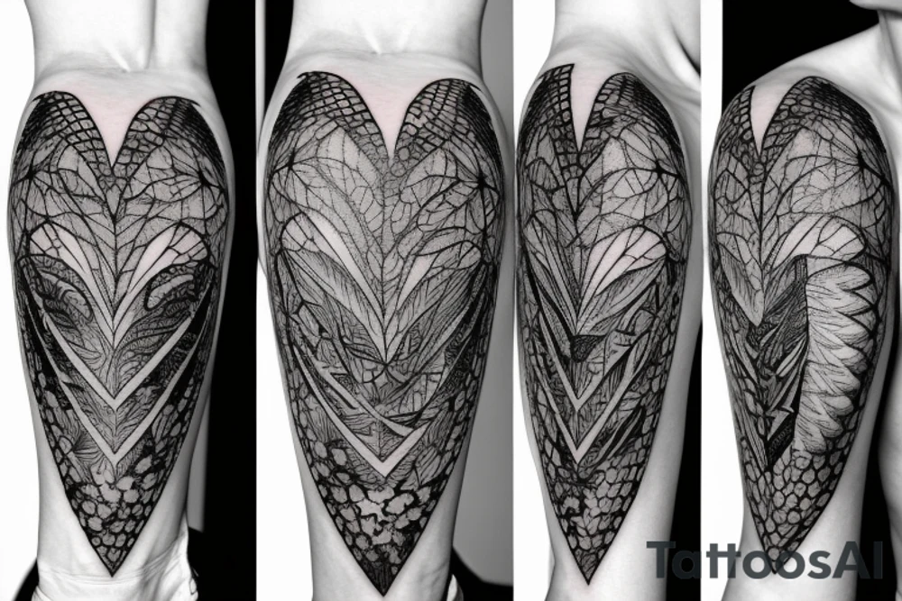 anatomical heart in a bird cage tattoo idea