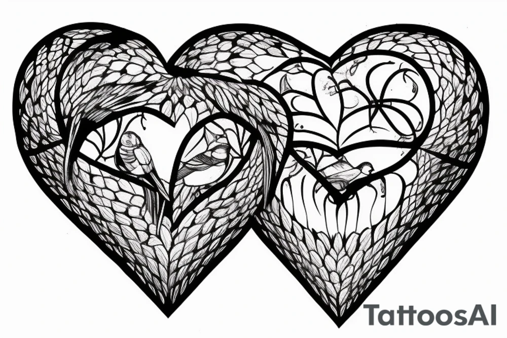 anatomical heart in a bird cage tattoo idea