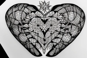 anatomical heart in a bird cage tattoo idea