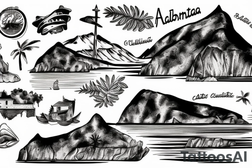 The coastline of amantea, Calabria, in Italy. tattoo idea