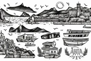 The coastline of amantea, Calabria, in Italy. tattoo idea