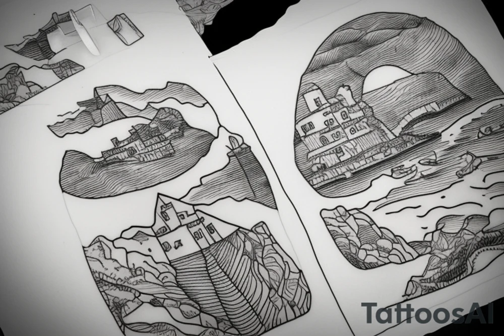 The coastline of amantea, Calabria, in Italy. tattoo idea