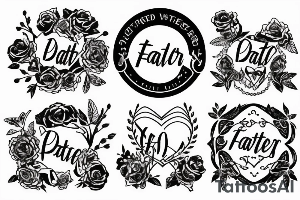 Father and daughter tattoo idea