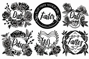 Father and daughter tattoo idea