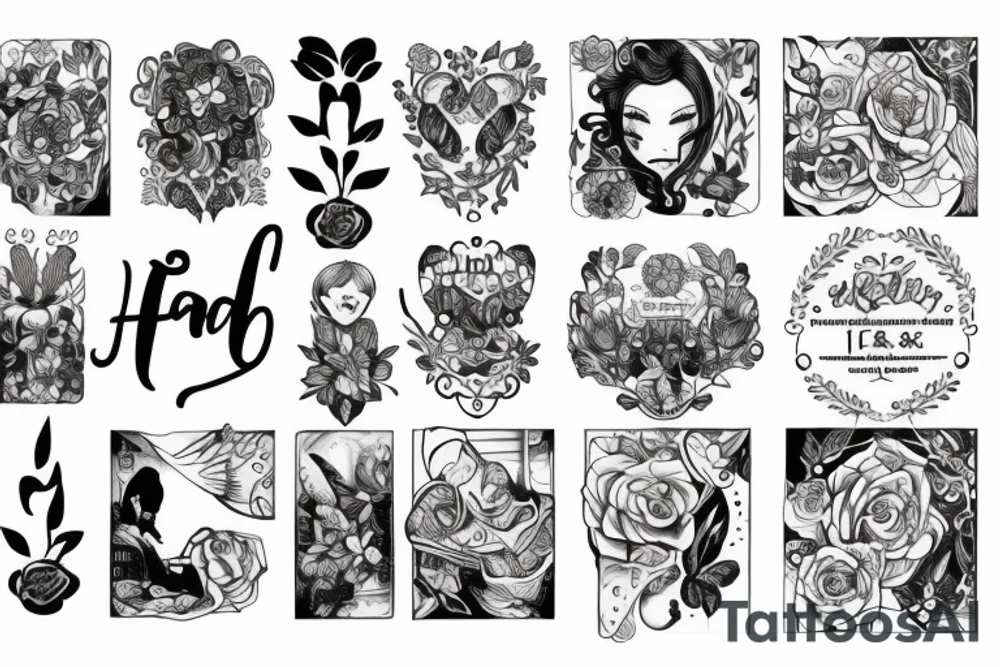 Father and daughter tattoo idea
