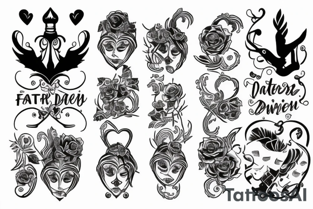 Father and daughter tattoo idea