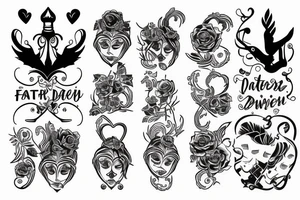 Father and daughter tattoo idea
