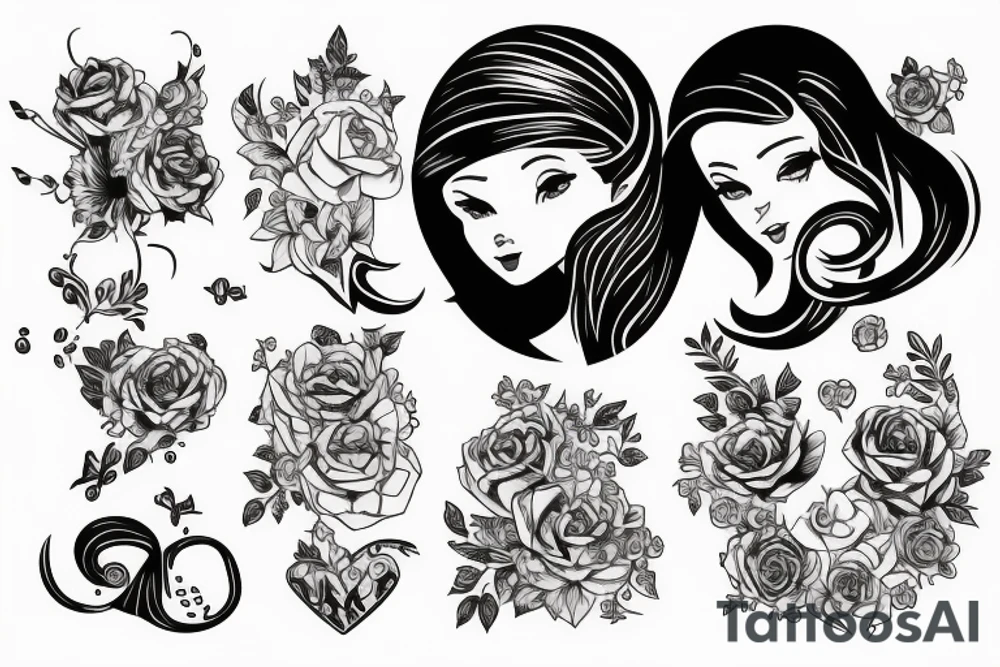 Father and daughter tattoo idea