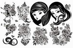 Father and daughter tattoo idea