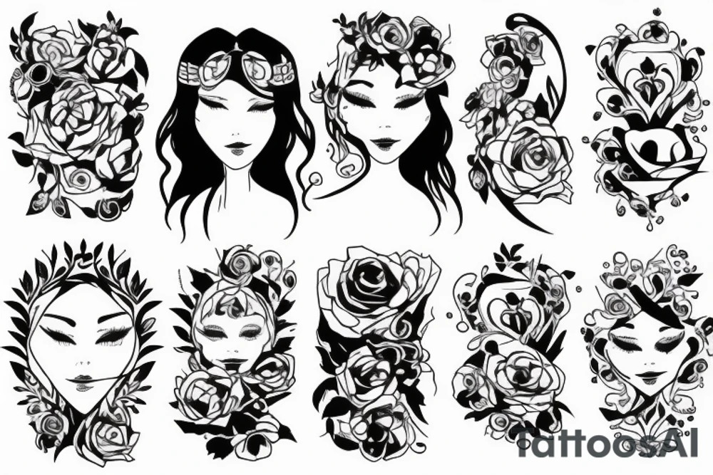Father and daughter tattoo idea