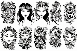 Father and daughter tattoo idea