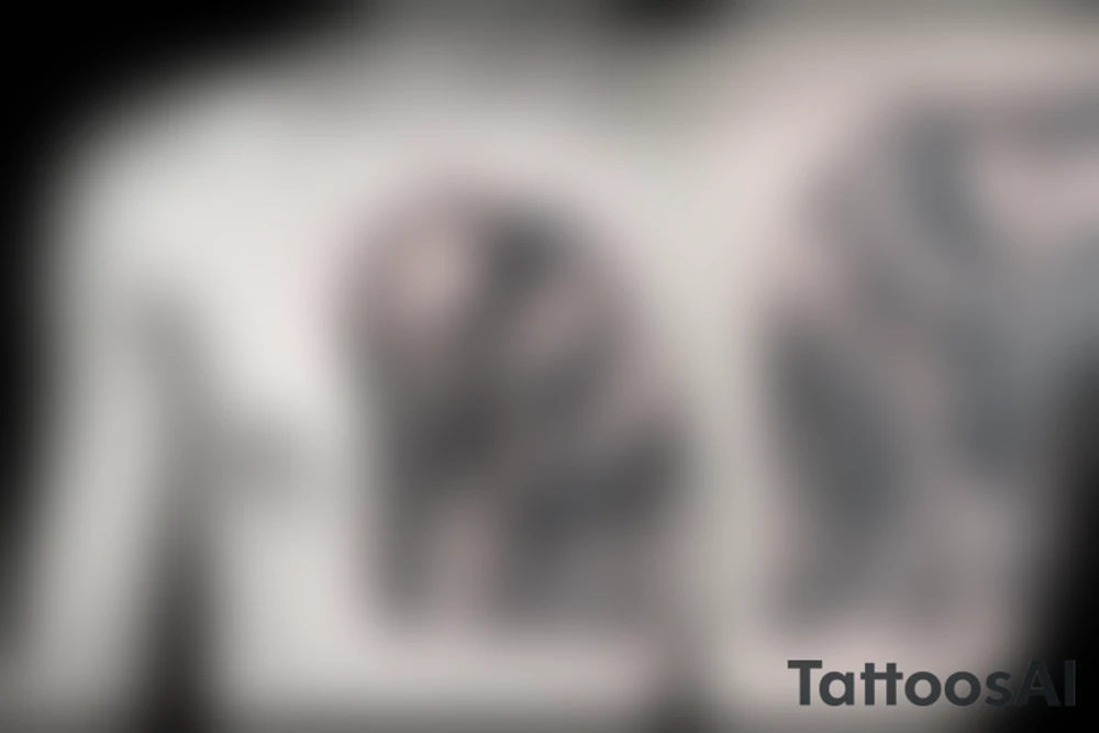 Father and daughter elephants tattoo idea