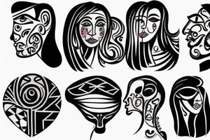 Father and daughter tattoo idea