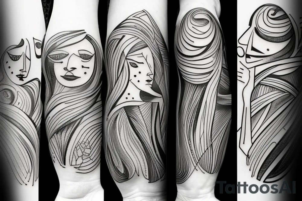 Father and daughter tattoo idea