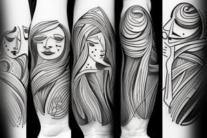 Father and daughter tattoo idea