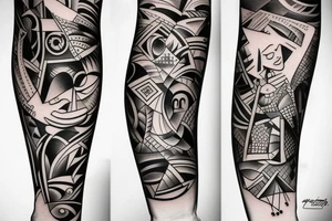 Father and daughter tattoo idea