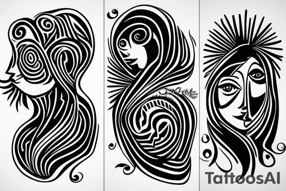 Father and daughter tattoo idea