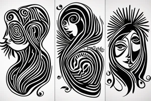 Father and daughter tattoo idea