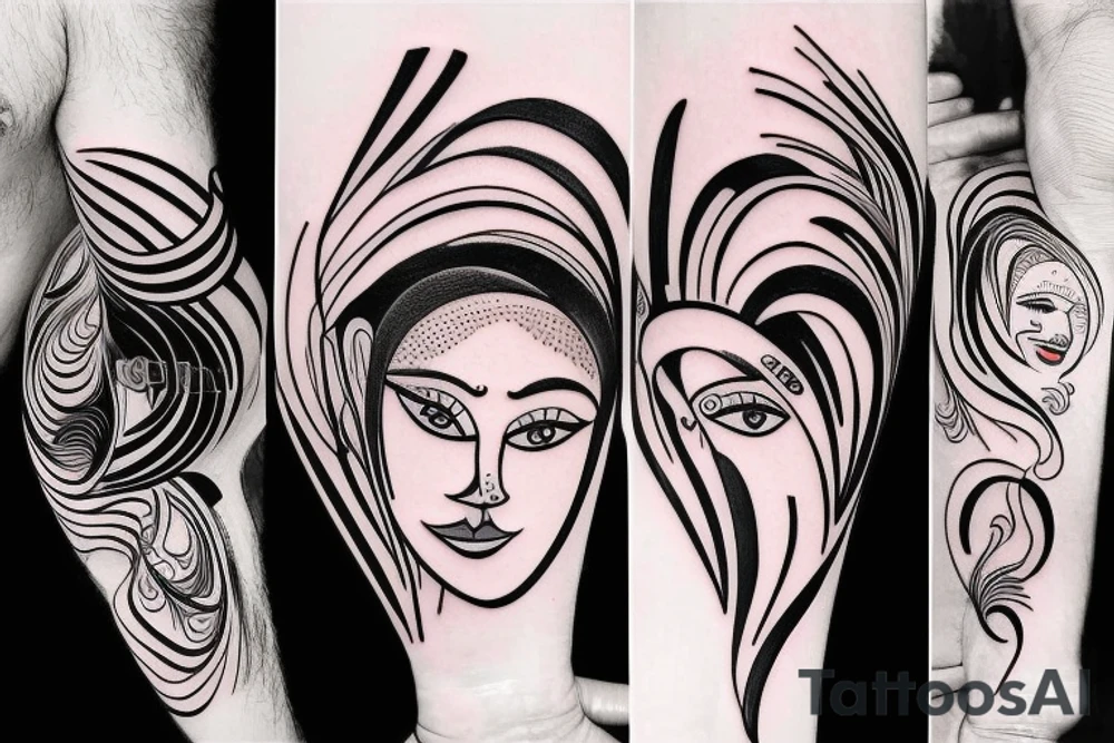 Father and daughter tattoo idea