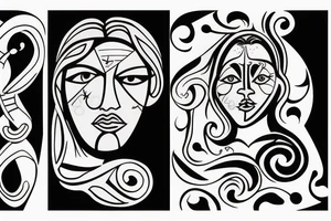 Father and daughter tattoo idea