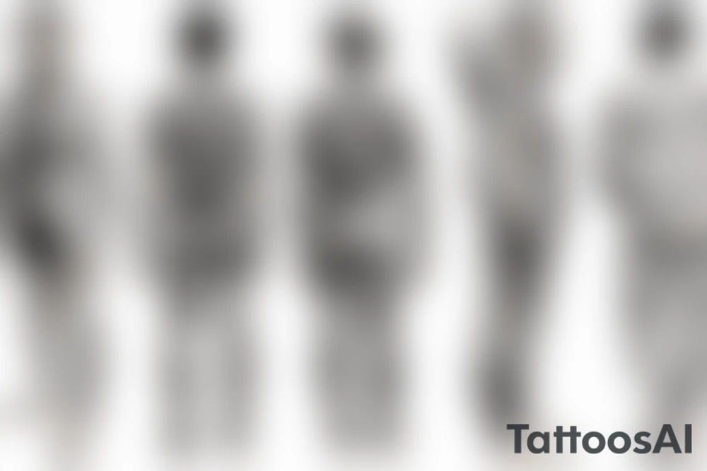 Albert Camus’ character Meursault walking on a beach tattoo idea