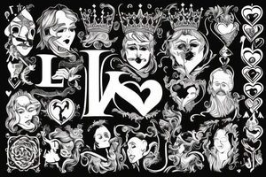 Absurdity is king, but love saves us from it. tattoo idea