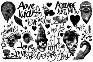 Absurdity is king but love saves us from it. tattoo idea