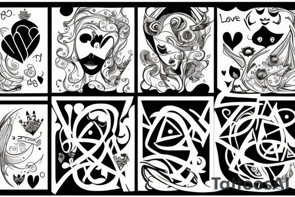 Absurdity is king but love saves us from it. tattoo idea