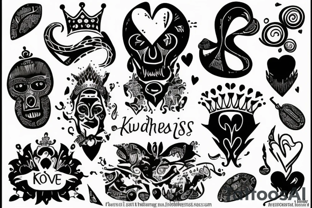 Absurdity is king but love saves us from it. tattoo idea