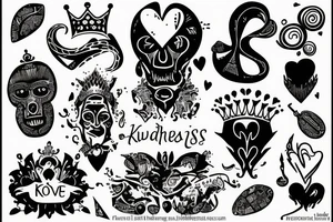 Absurdity is king but love saves us from it. tattoo idea