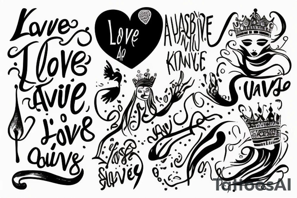 Absurdity is king but love saves us from it. tattoo idea