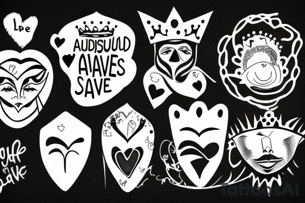 Absurdity is king but love saves us from it. tattoo idea